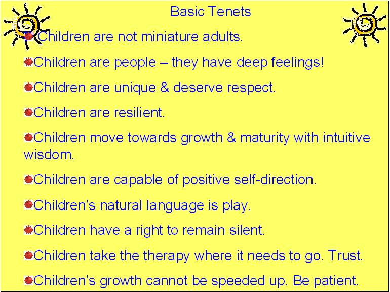 Basic Tenets 2 Play Therapy CEUs